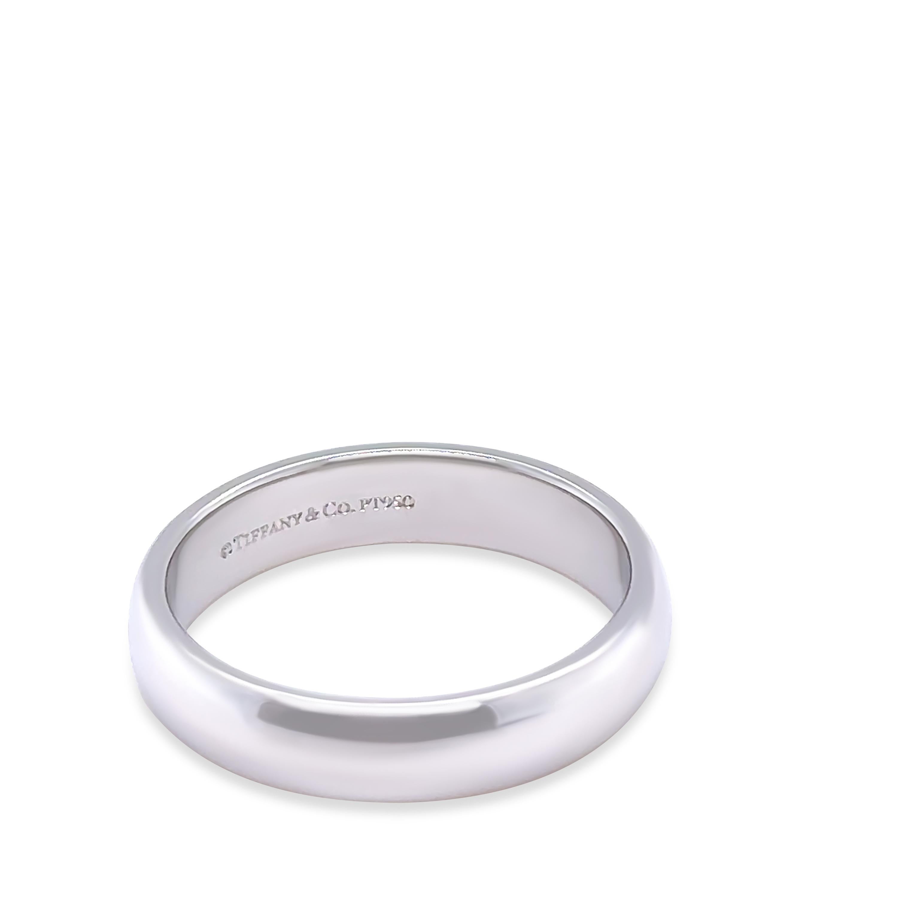 Tiffany & Co Platinum Forever Wedding Band Ring 8.52g For Sale 2
