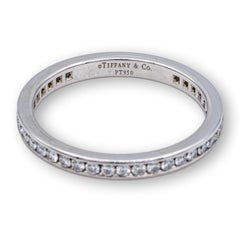 Tiffany & Co. Platinum Full Circle Diamond Eternity Band Ring .42 Ct Ttl Size 8