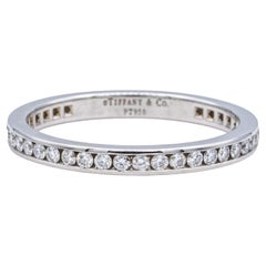 Tiffany & Co. Platinum Full Circle Diamond Eternity Band Ring .42 Ct Ttl Size 8