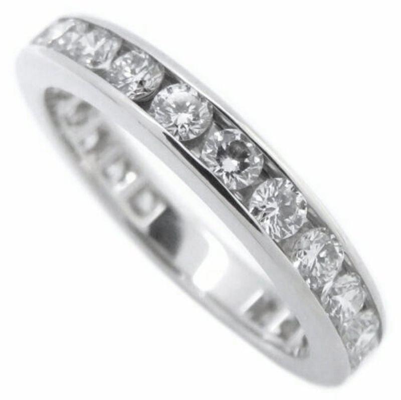 TIFFANY & Co. Platinum 3mm Full Circle Diamond Wedding Band Ring 4

Metal: Platinum
Size: 4
Band Width: 3mm
Weight: 3.60 grams
Diamond: round brilliant diamonds, carat total weight .85 
Hallmark: TIFFANY&CO. ©PT950
Condition: Excellent condition,