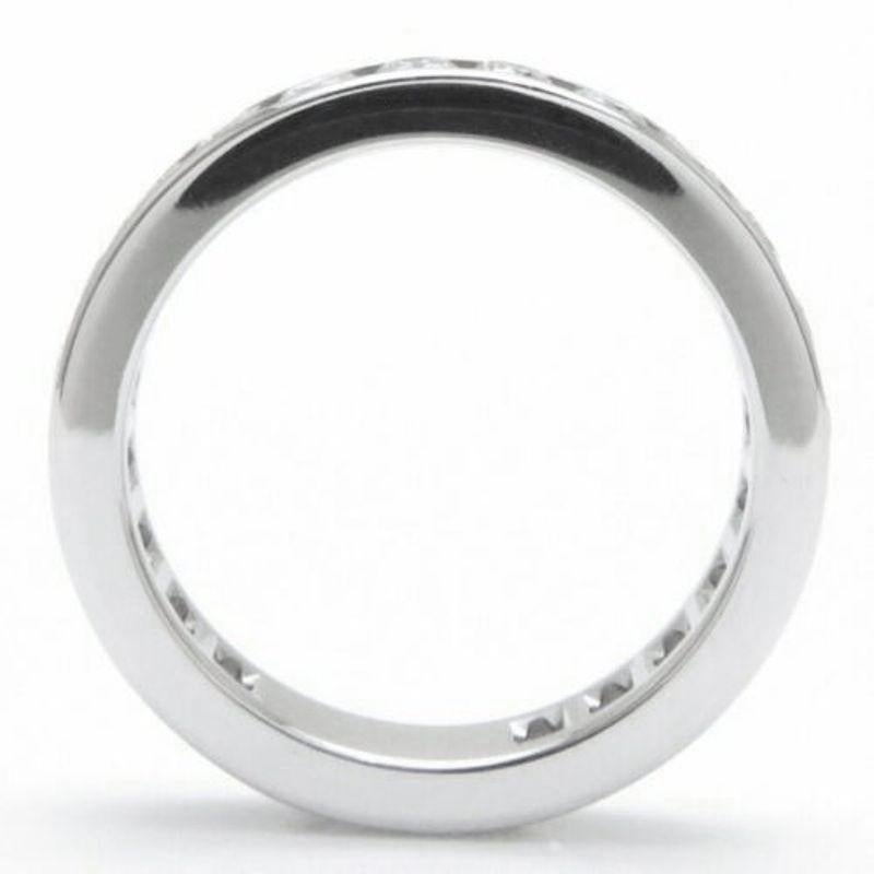 Round Cut TIFFANY & Co. Platinum 3mm Full Circle Diamond Wedding Band Ring 4 For Sale