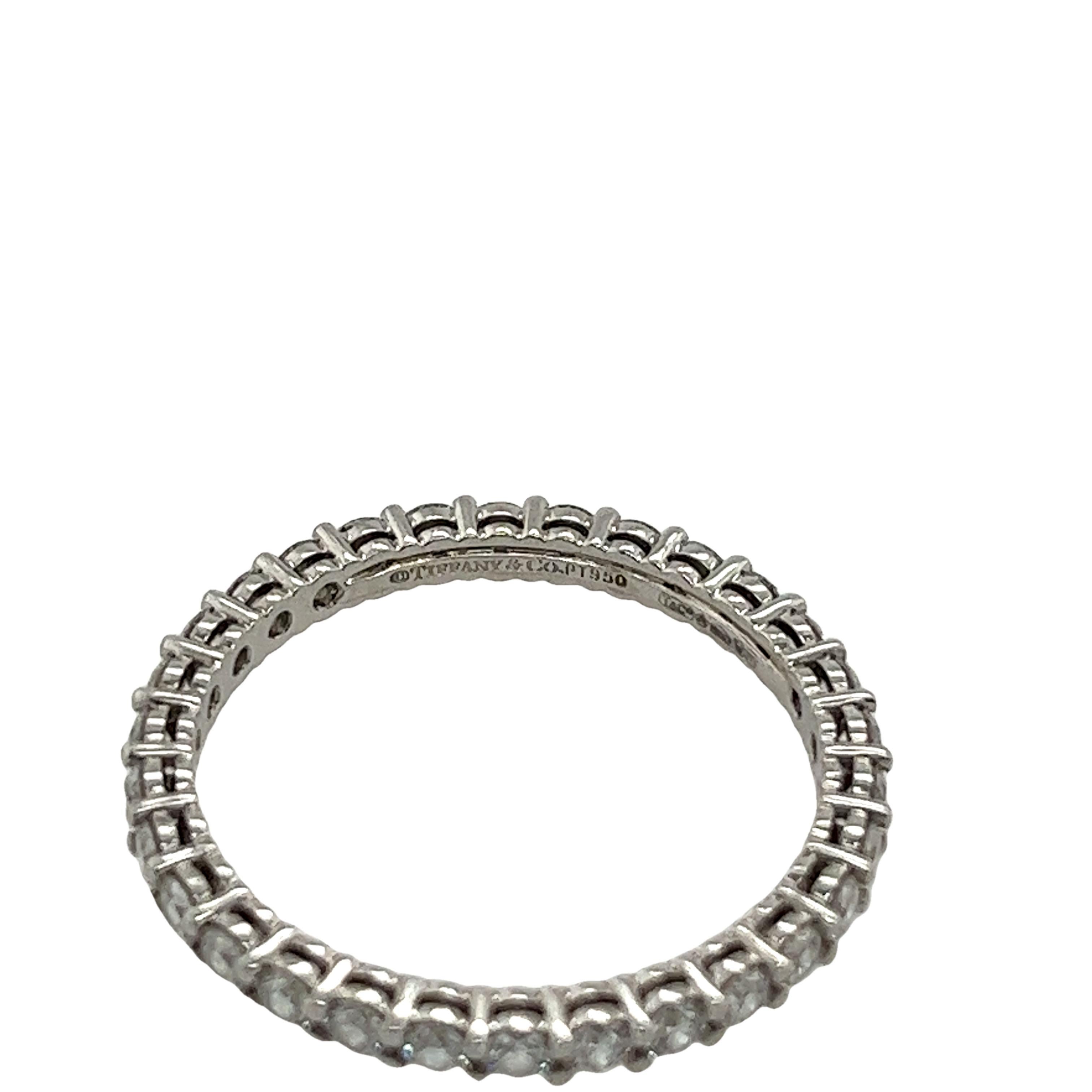 Tiffany & Co Platinum Full Eternity Diamond Ring, Set With 0.85ct Diamonds 1