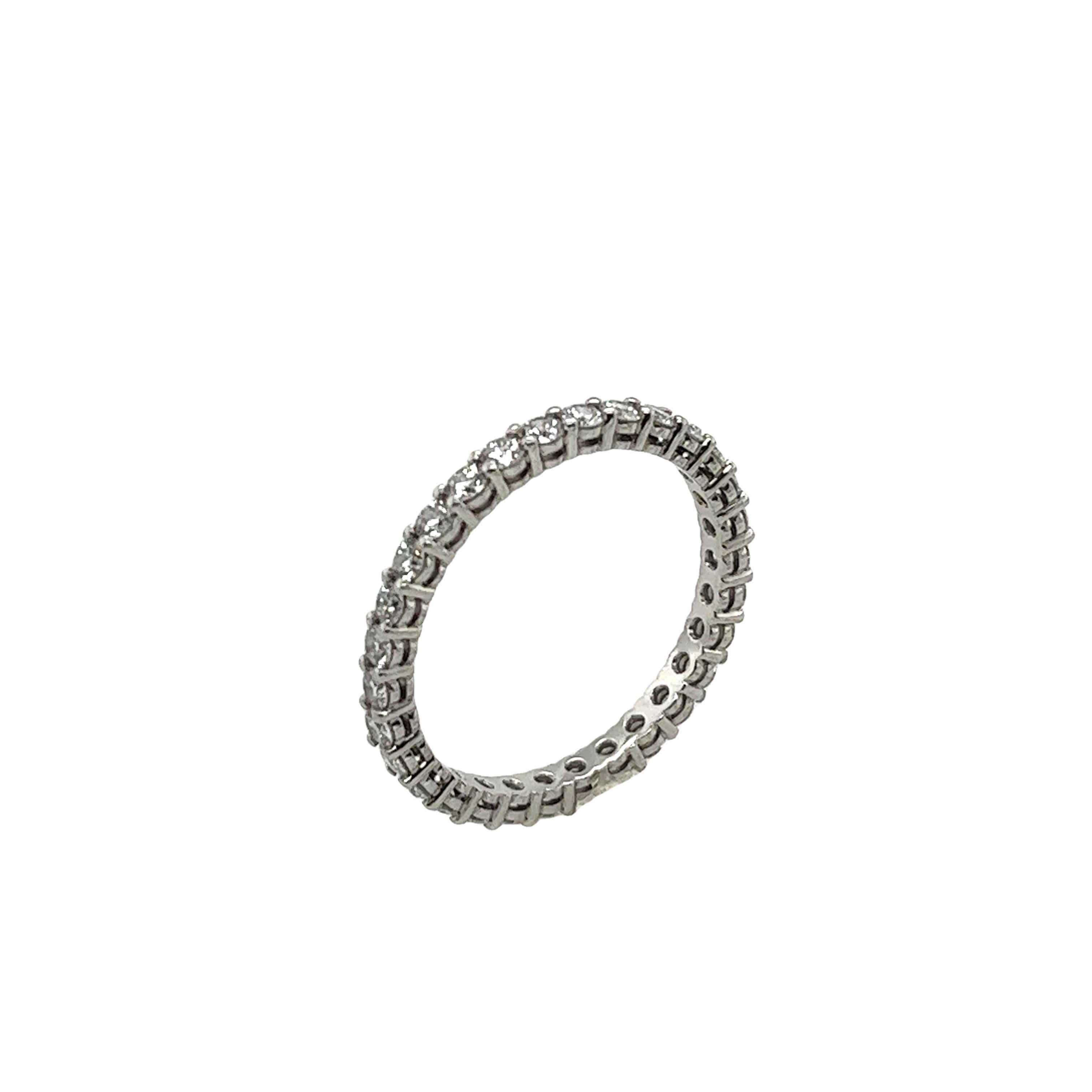 Tiffany & Co Platinum Full Eternity Diamond Ring, Set With 0.85ct Diamonds 2