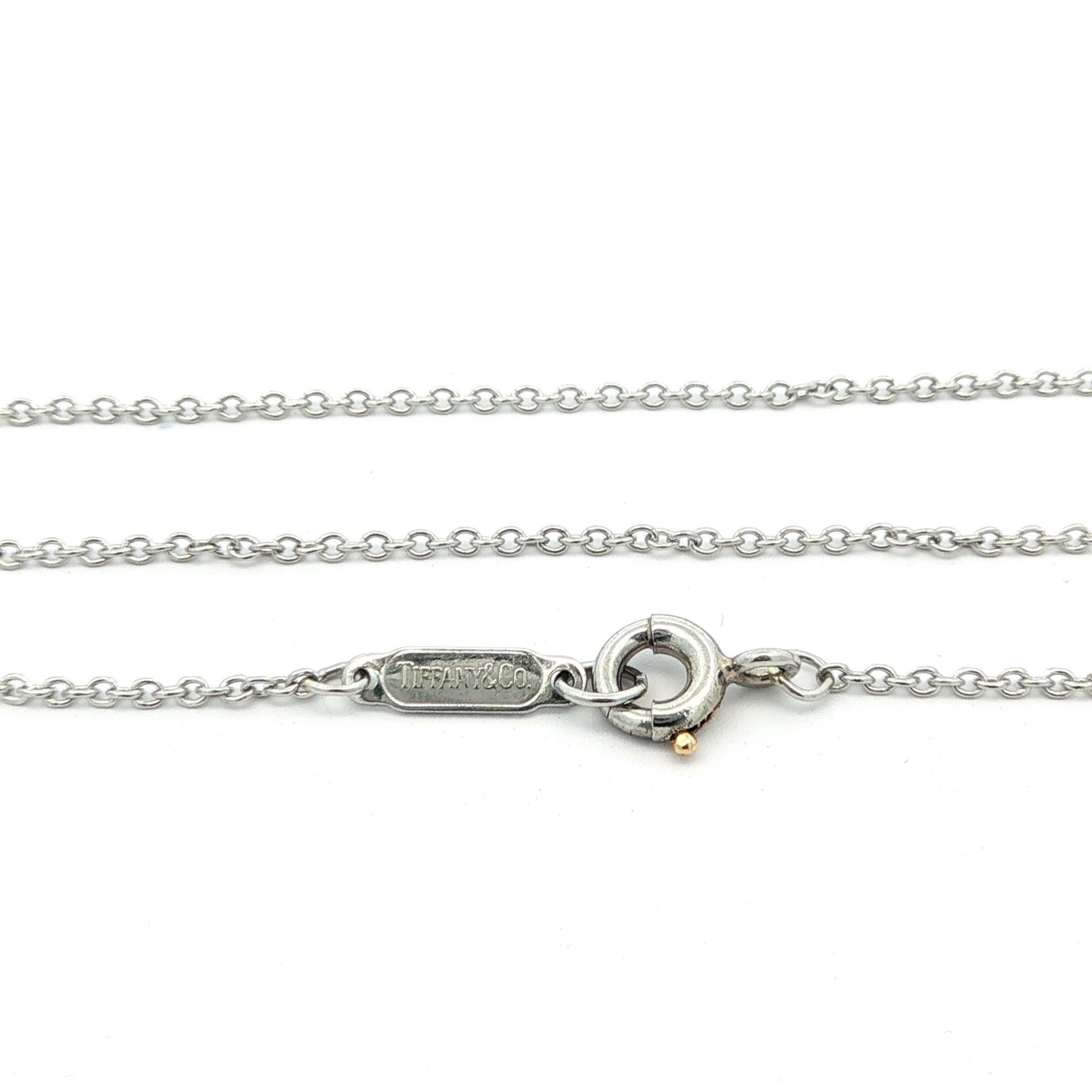 Brilliant Cut Tiffany & Co. Platinum GIA 1.54ct F VS2 Round Diamond Solitaire Pendant Necklace For Sale