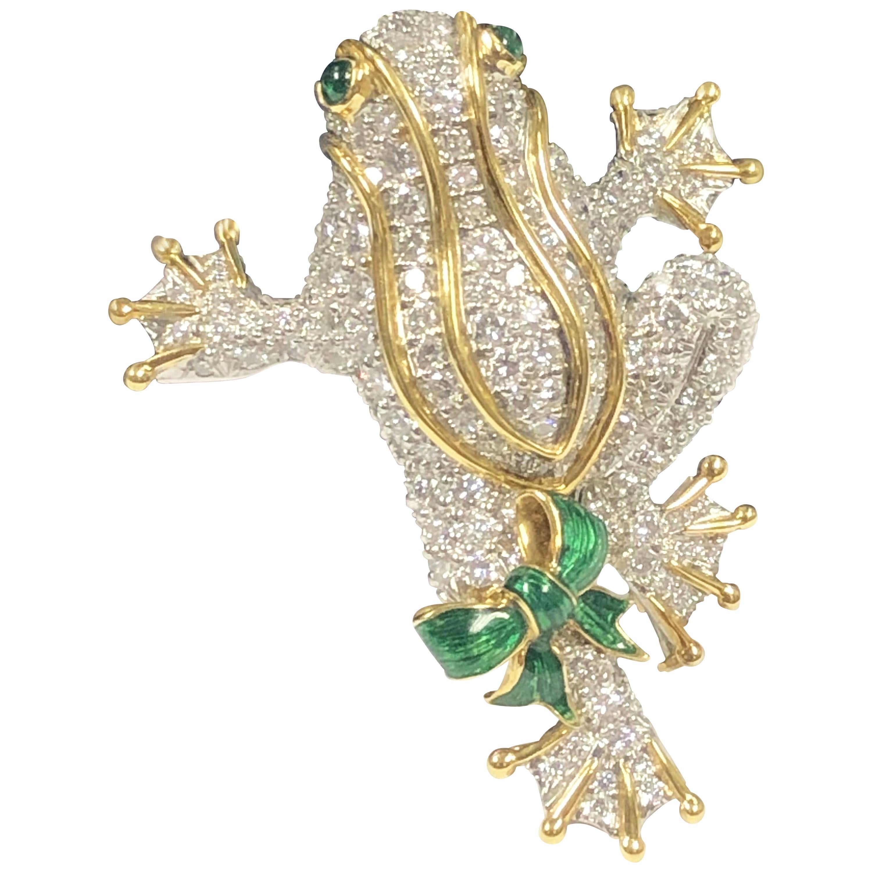 Tiffany and Co. Platinum Gold and Diamond Frog Brooch at 1stDibs ...
