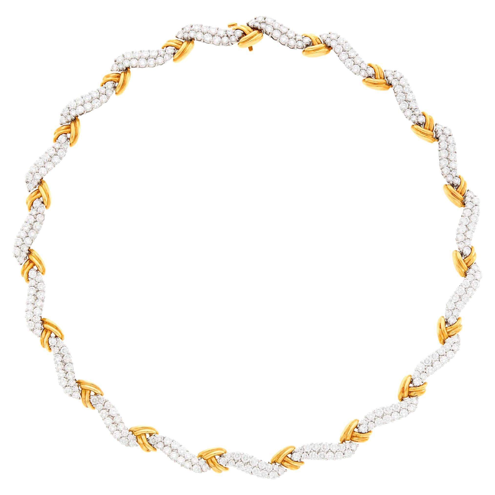 Tiffany & Co. Platinum, Gold and Diamond Necklace