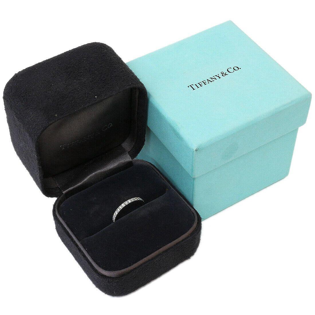 TIFFANY & Co. Platin Halbkreis Diamant Novo Band Ring 5,5 Damen im Angebot