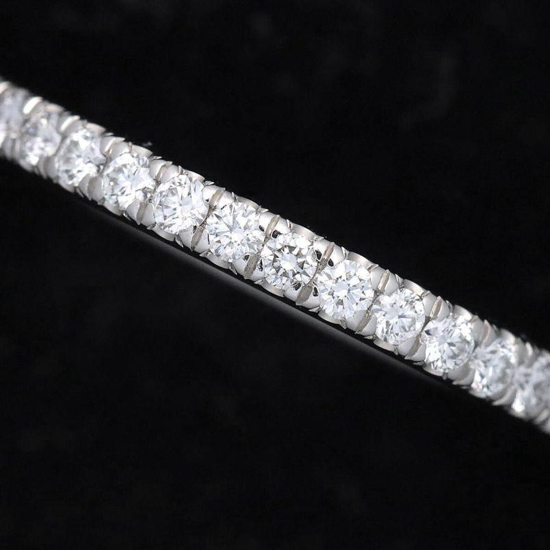 Tiffany & Co. Platinum Half Circle Diamond Soleste Band Ring 4 In Excellent Condition In Los Angeles, CA