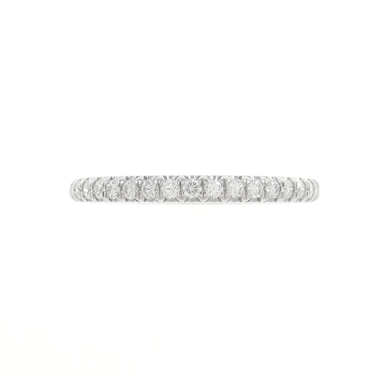 Round Cut TIFFANY & Co. Platinum Half Circle Diamond Soleste Band Ring 4.5 For Sale