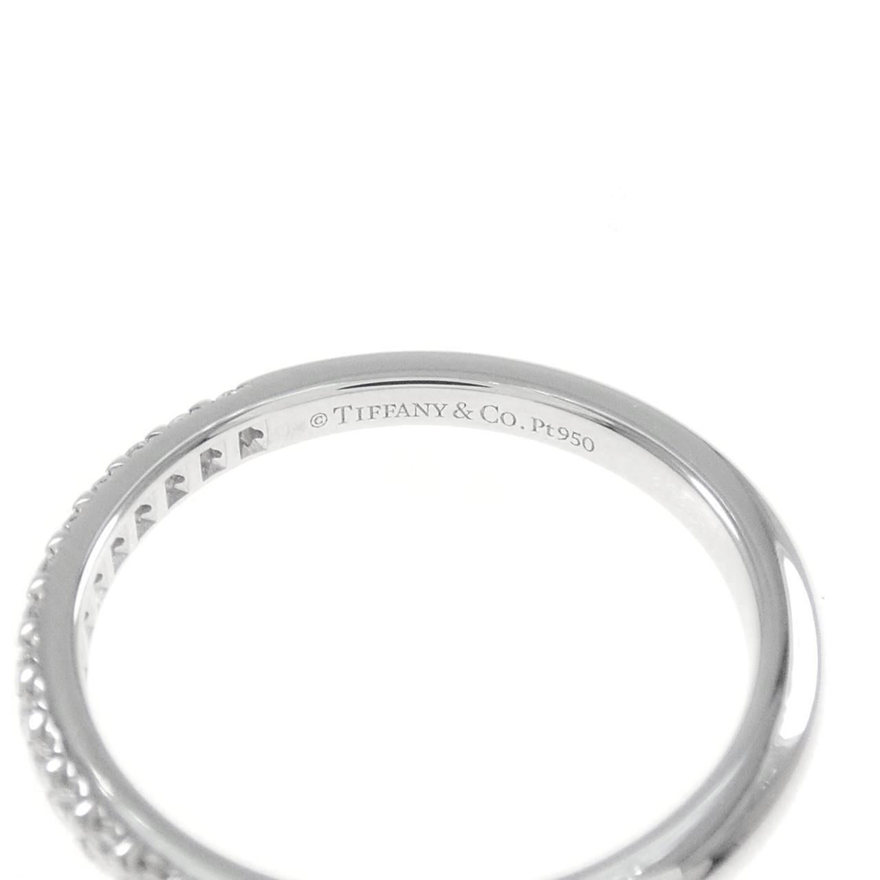Women's TIFFANY & Co. Platinum Half Circle Diamond Soleste Band Ring 4.5 For Sale