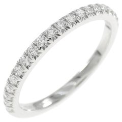 TIFFANY & Co. Anello in platino a mezzo cerchio con diamante Soleste 4.5