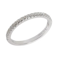 TIFFANY & Co. Platinum Half Circle Diamond Soleste Band Ring 6
