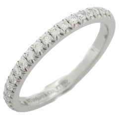 Tiffany & Co. Platinum Half Circle Diamond Soleste Band Ring 6