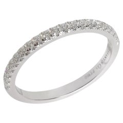 TIFFANY & Co. Platinum Half Circle Diamond Soleste Band Ring 6