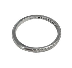 Tiffany & Co. Platinum Half Circle Diamond Wedding Band Ring