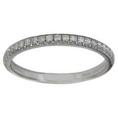 Tiffany & Co. Platin-Hochzeitsring mit halber Kreis und Diamant