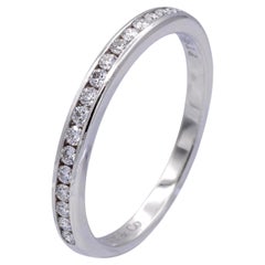 Tiffany & Co Platin Halbkreis Eternity-Ring .17ct 2 mm Größe 6