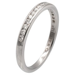 Tiffany & Co Platin Halbkreis Eternity-Ring .17ct 2 mm Größe 6,5