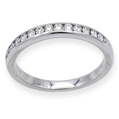 Tiffany & Co Platinum Half Circle Eternity Band Ring .24 Carat with Receipt