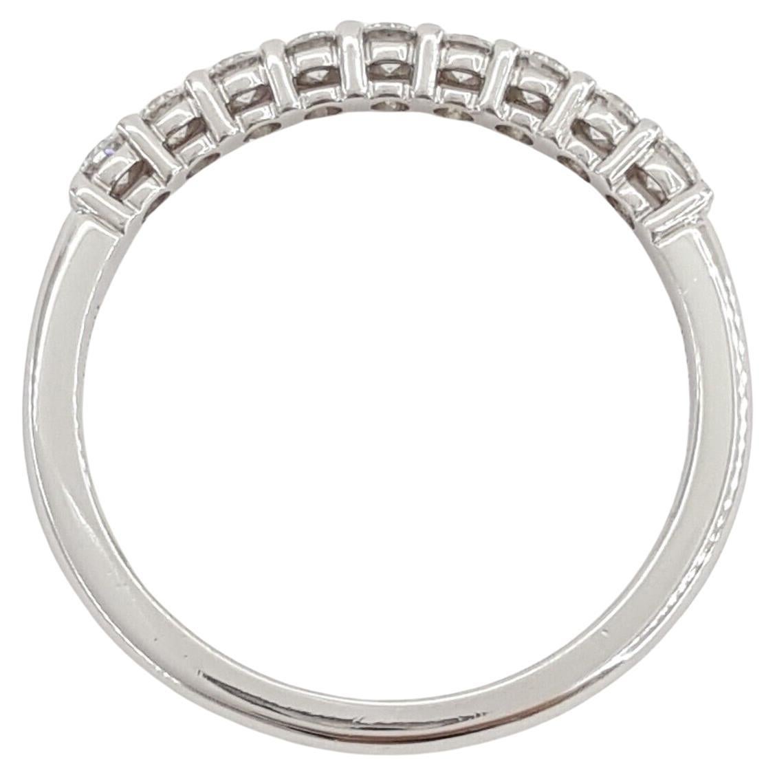 Modern Tiffany & Co Platinum Half Circle Wedding/Anniversary Band/Ring  For Sale