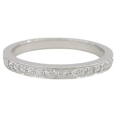 Tiffany & Co, anneau de mariage/anniversaire en platine à demi-cercle