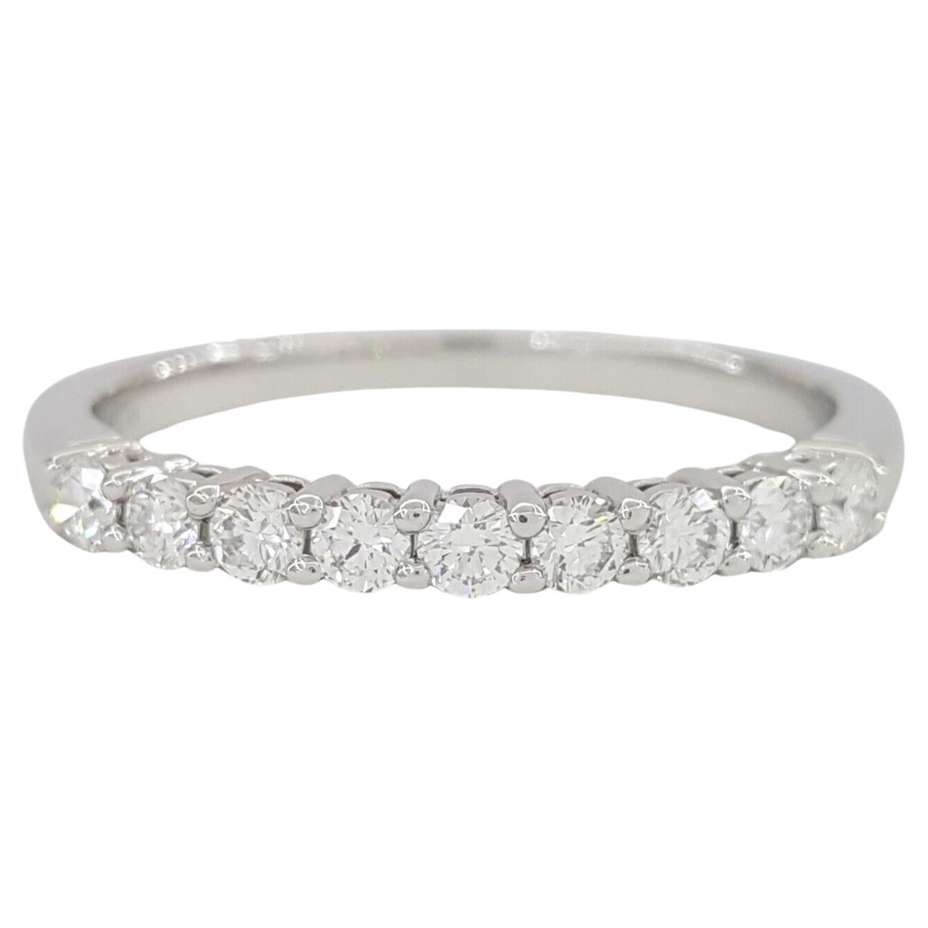 Tiffany & Co Platinum Half Circle Wedding/Anniversary Band/Ring  For Sale