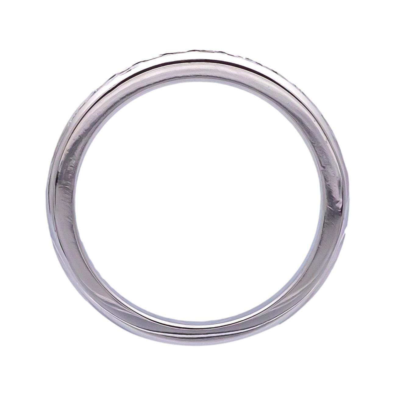Women's Tiffany & Co. Platinum Halfway Wedding Band Ring 0.24 Cts Size 5