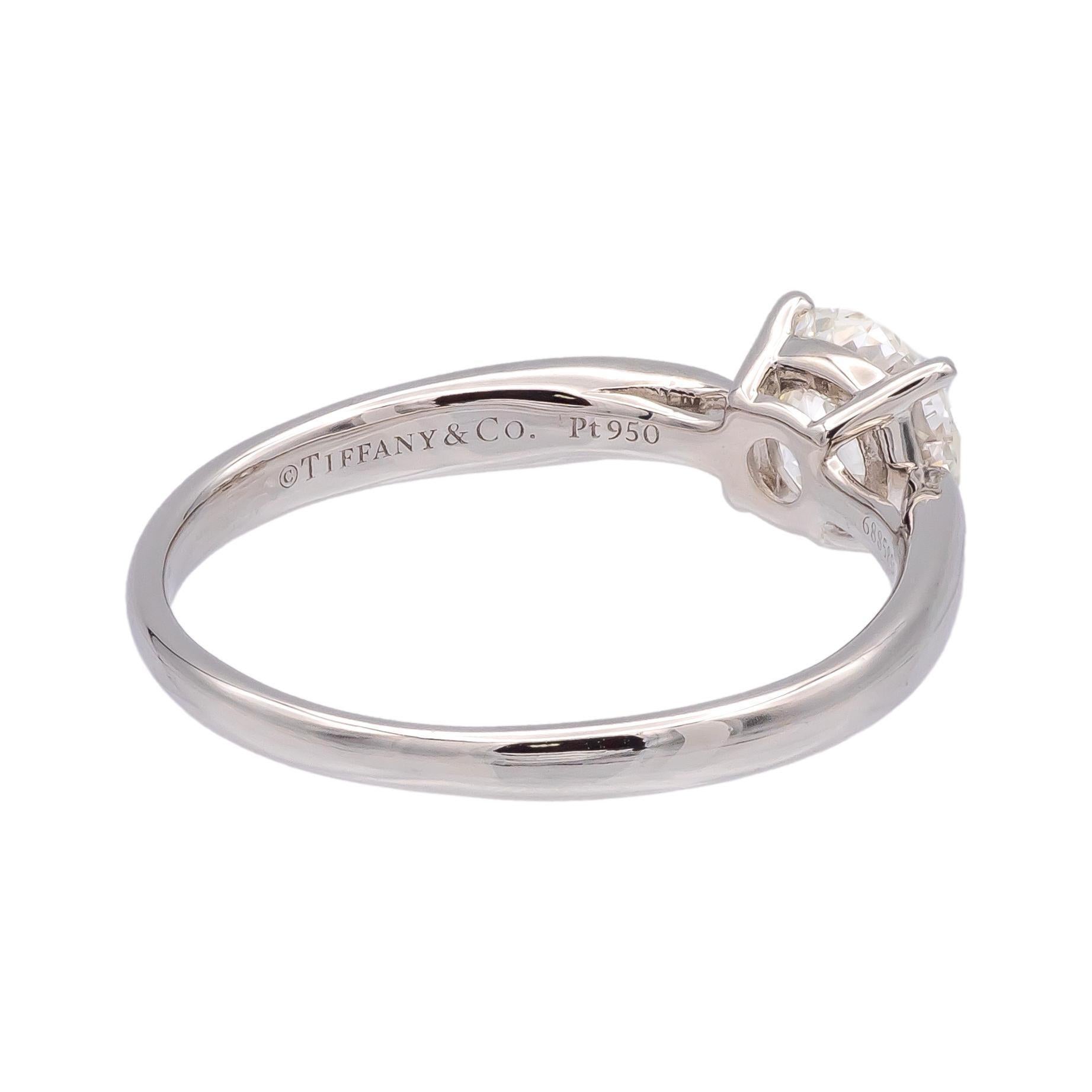Tiffany & Co. Platin Harmony 1,18 Karat Diamant Verlobungsring H VS1 Dreifach Ex im Zustand „Hervorragend“ in New York, NY