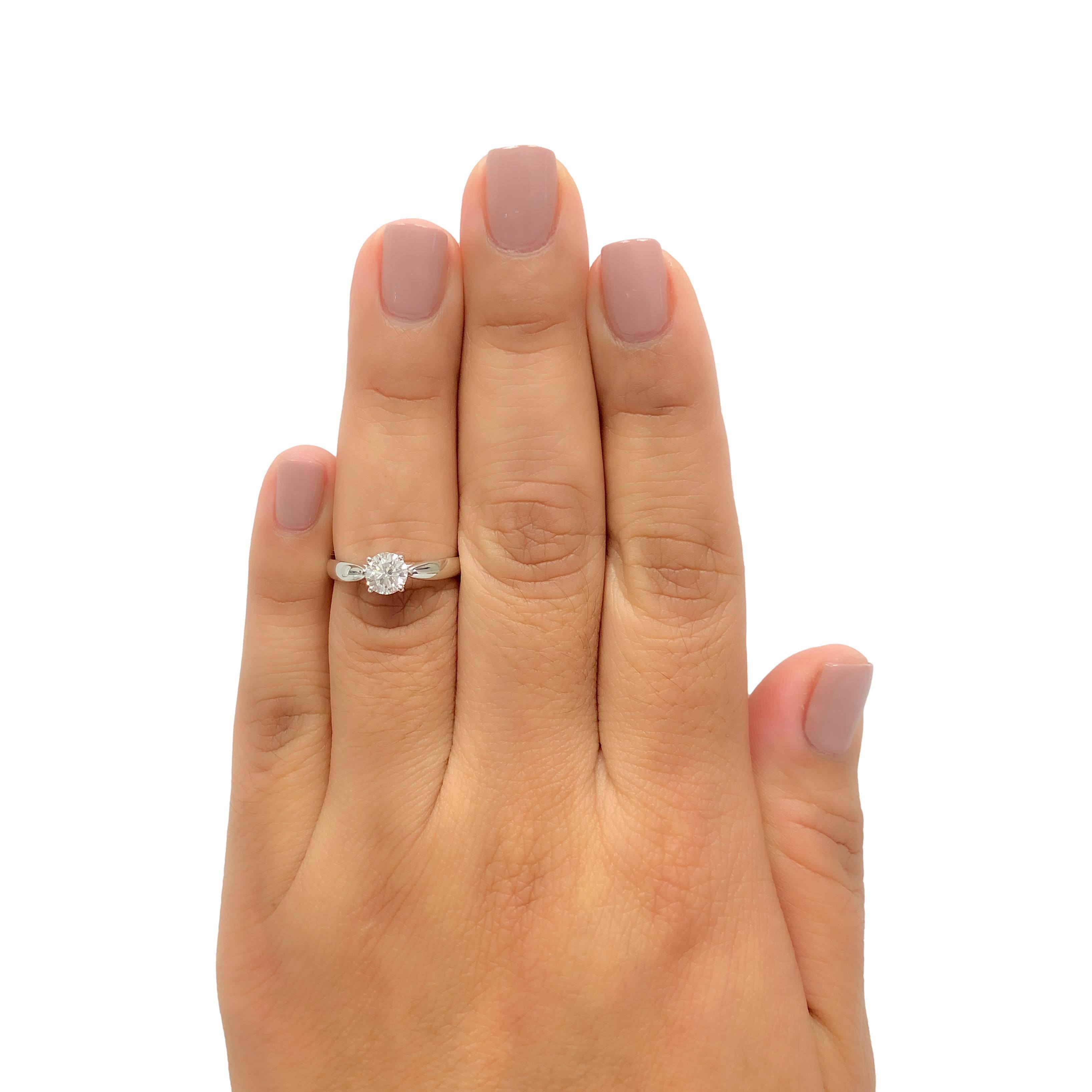 Tiffany & Co. Platinum Harmony Diamond Engagement Ring 0.61 cts. Round  G VS1 3