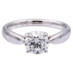 Tiffany & Co. Platinum Harmony Diamond Engagement Ring .80 Cts. Round HVS1 w/Rec
