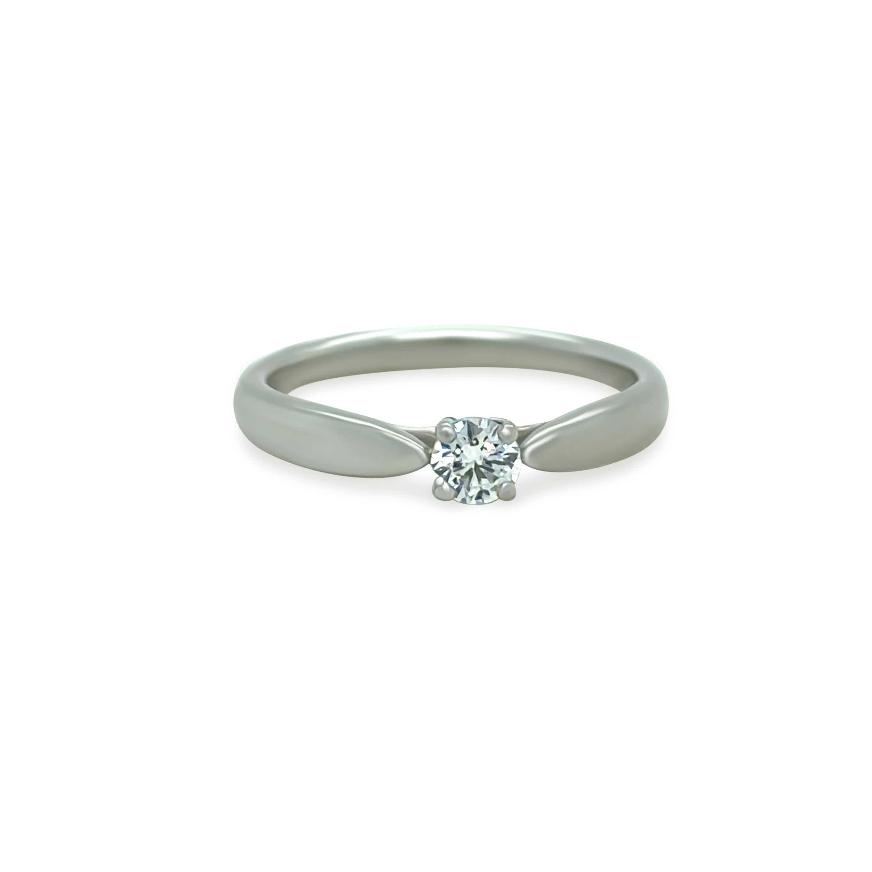 Tiffany & Co. Platinum Harmony Diamond Ring 0.17ct In Excellent Condition For Sale In SYDNEY, NSW
