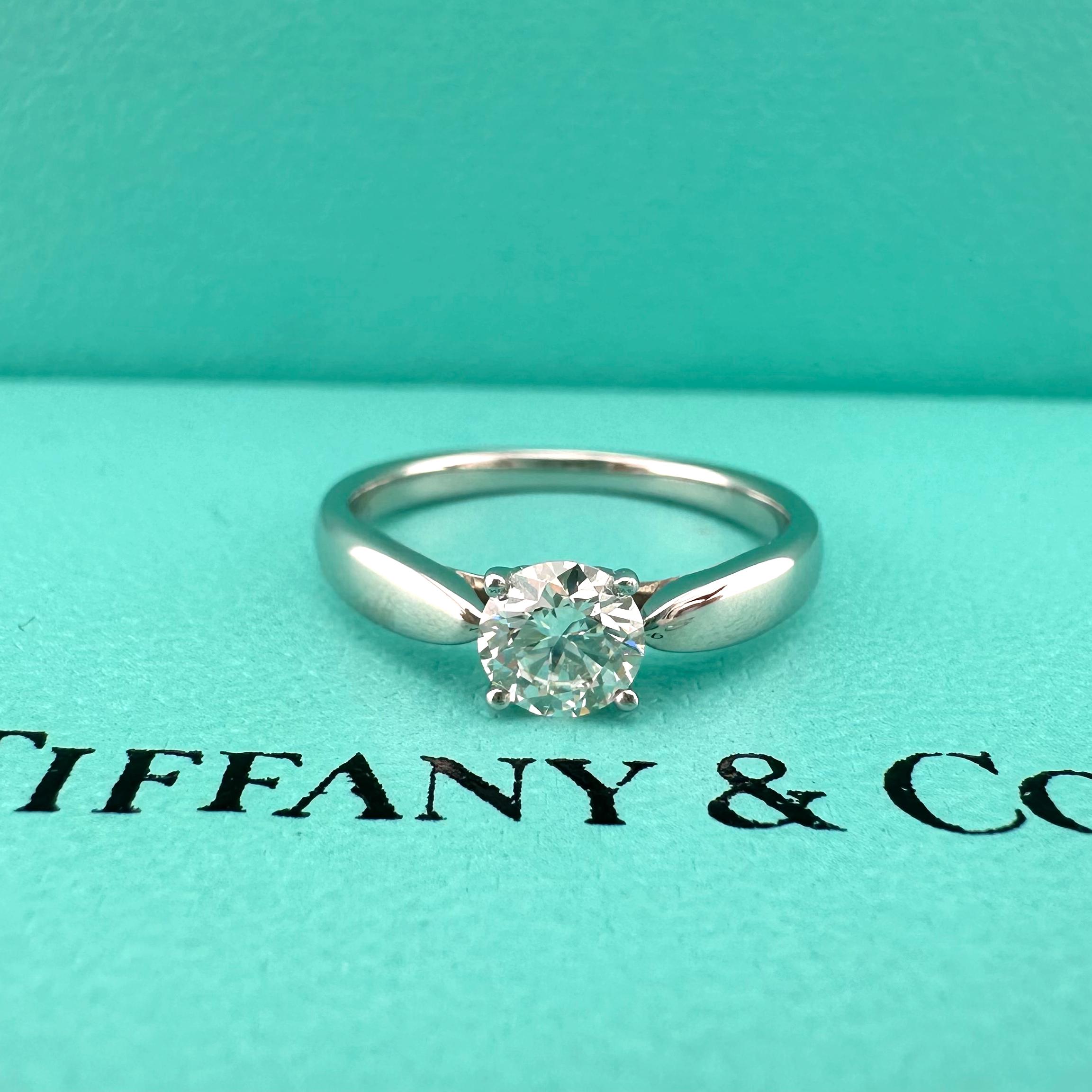 Tiffany & Co Platinum Harmony Round Diamond 0.40 ct I VVS2 Engagement Ring 9