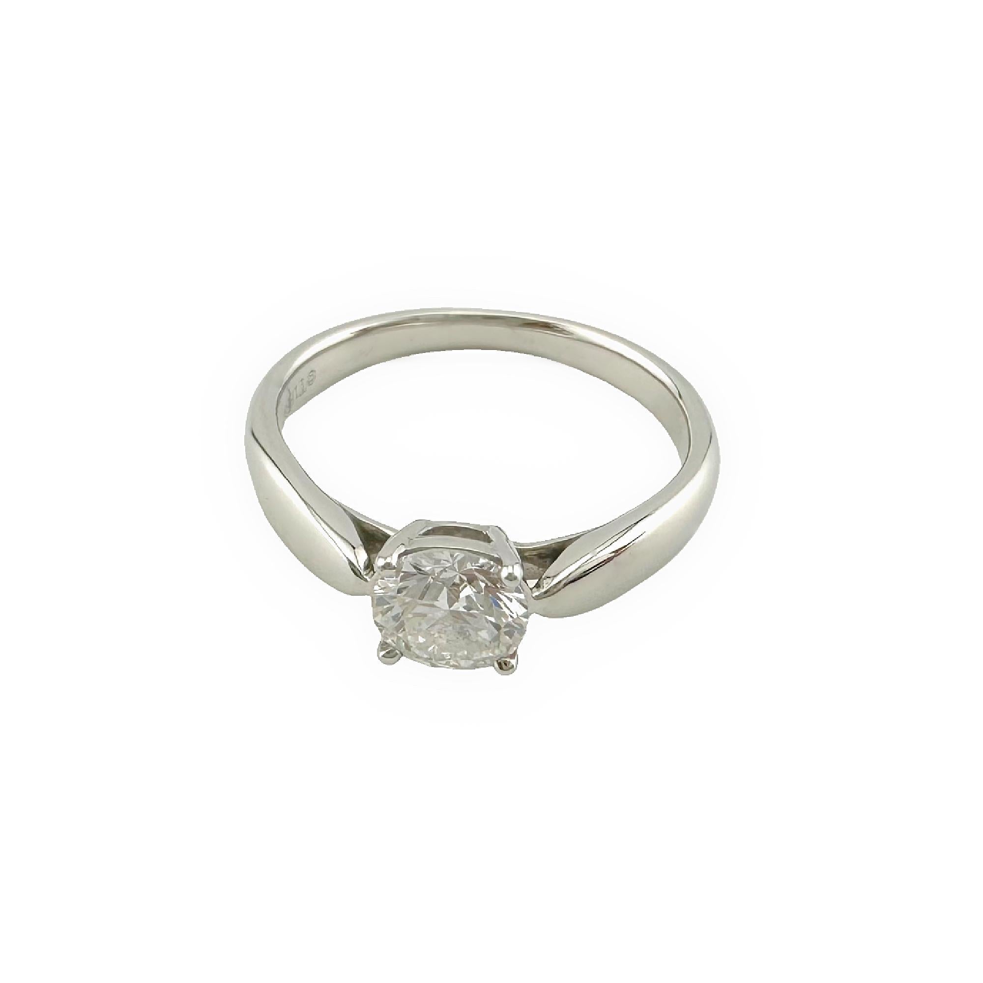 Women's Tiffany & Co Platinum Harmony Round Diamond 0.40 ct I VVS2 Engagement Ring