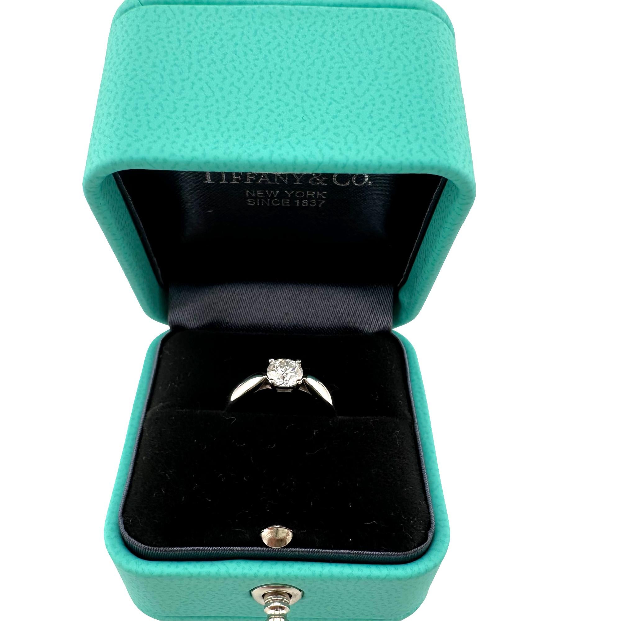 Tiffany & Co Platinum Harmony Round Diamond 0.40 ct I VVS2 Engagement Ring 1