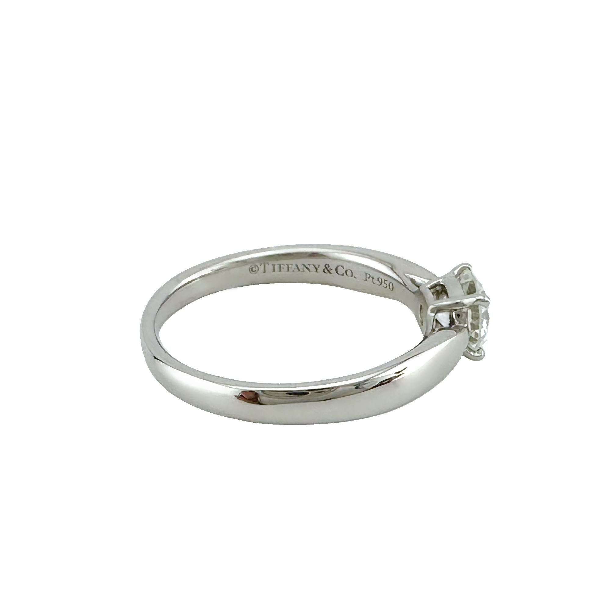 Tiffany & Co Platinum Harmony Round Diamond 0.40 ct I VVS2 Engagement Ring 4