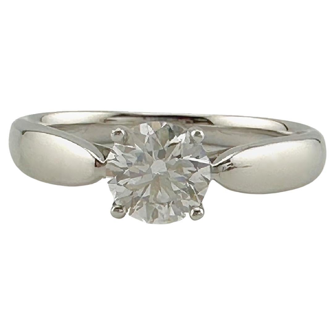 Tiffany & Co Platin Harmony Runder Diamant 0,45 ct F VS1 Verlobungsring aus Platin