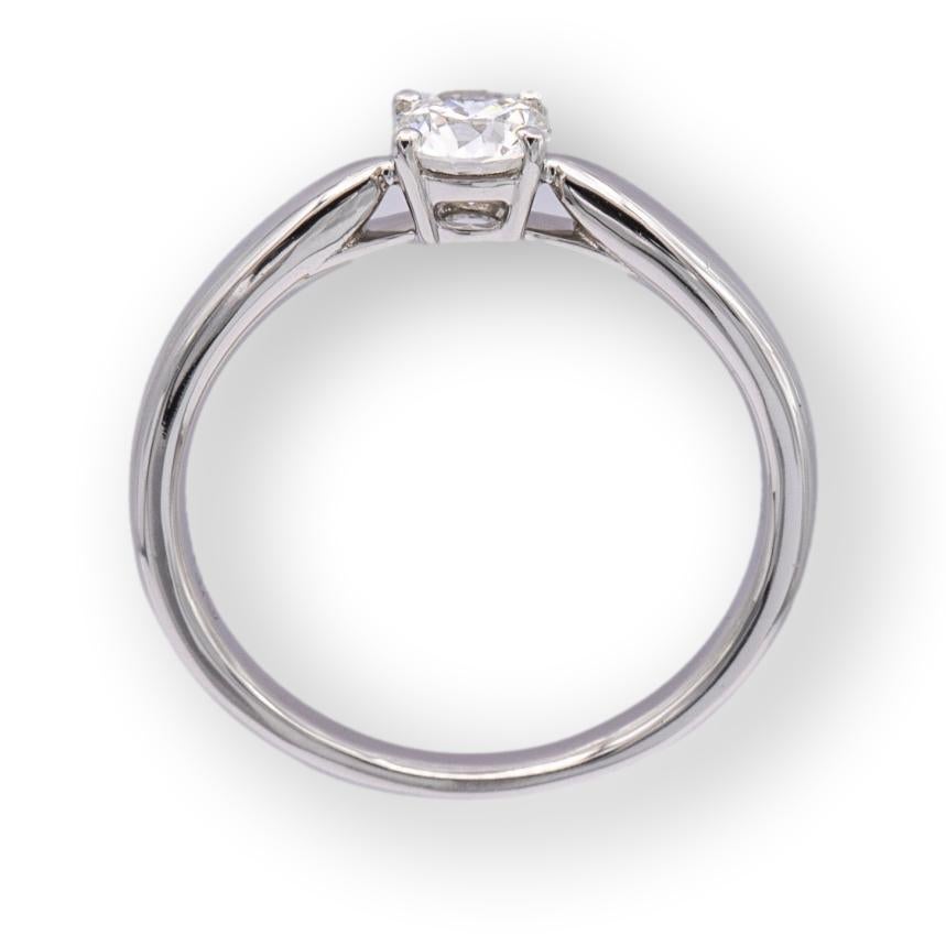 Modern Tiffany & Co. Platinum Harmony Round Diamond .36cts, HVS2 Engagement Ring