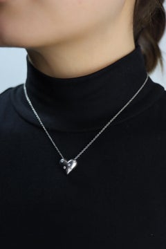 Tiffany & Co Platinum Heart Diamonds Pendant Necklace