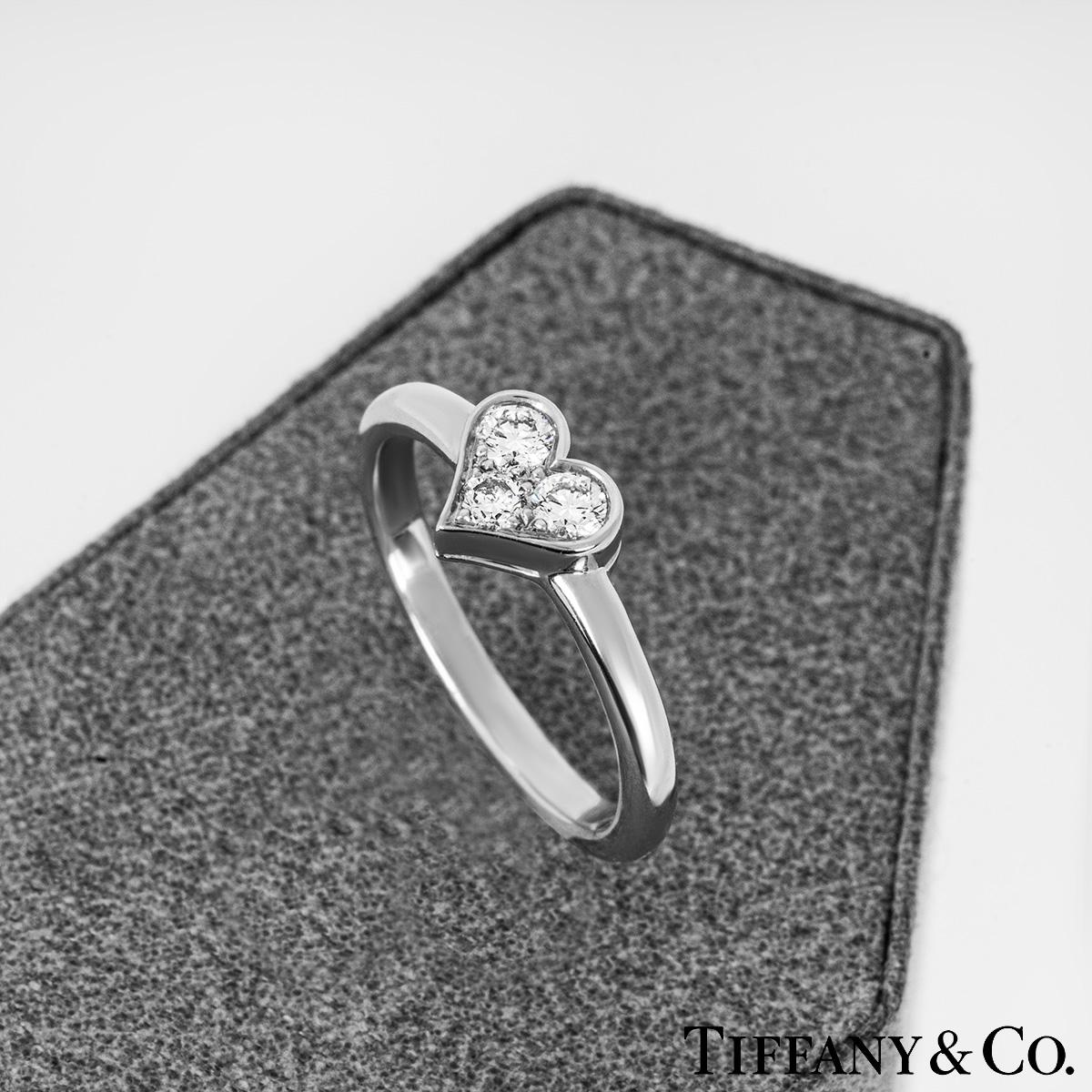 Tiffany & Co. Platin Herz-Diamant-Ring 1