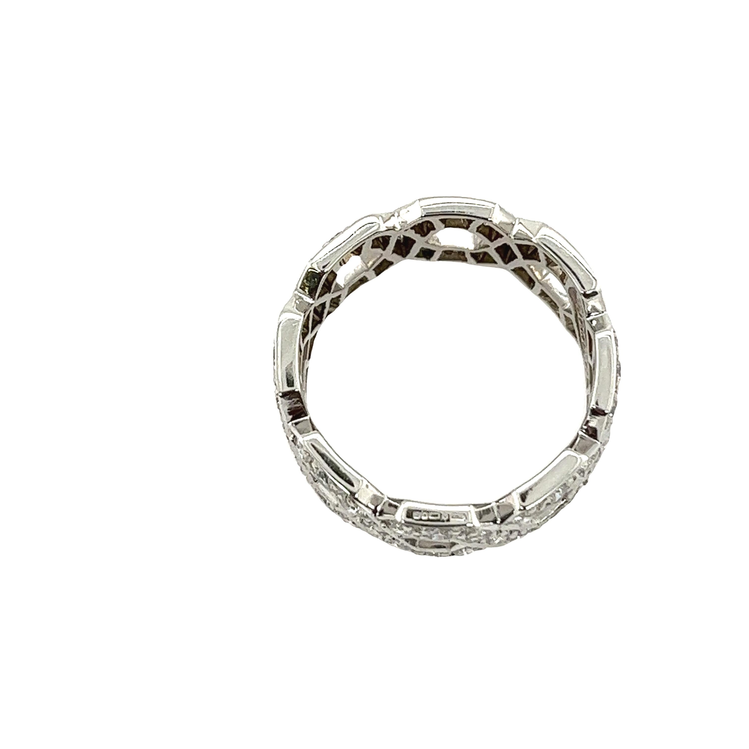 Women's Tiffany & Co. Platinum Hexagon Diamond Ring with 1.20ct of F/VS diamonds- Size 6 For Sale