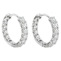 Tiffany & Co. Platinum In & Out Diamond Earrings, 2.00 Carats