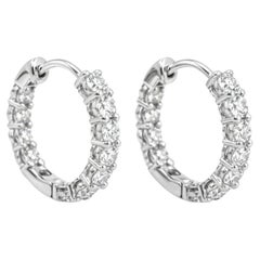 Tiffany & Co. Platinum In & Out Diamond Earrings, 2.00 Carats