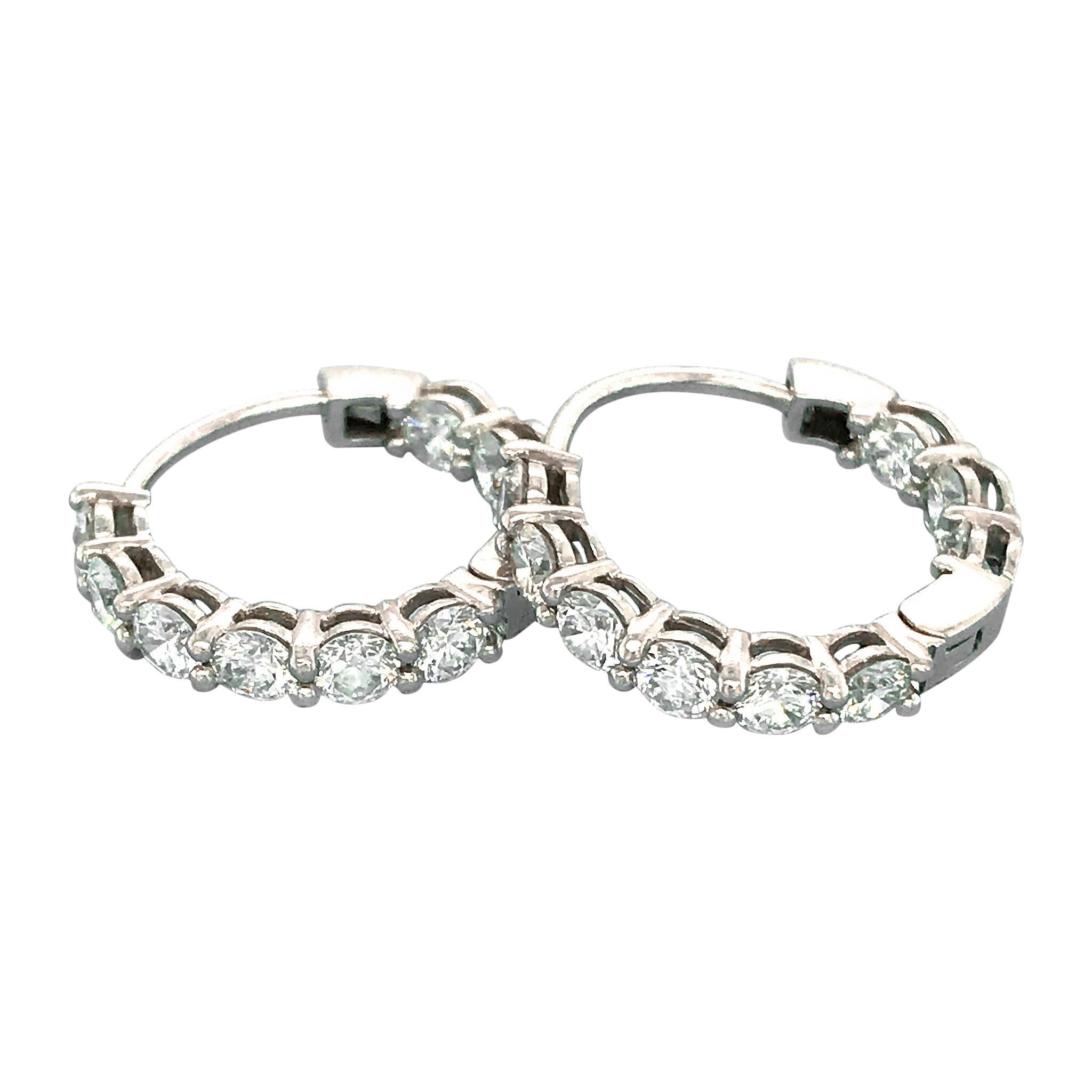 diamond hoop earrings tiffany
