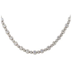 Tiffany & Co. Platinum Jazz 3.07ctw Round Diamond Tennis Necklace