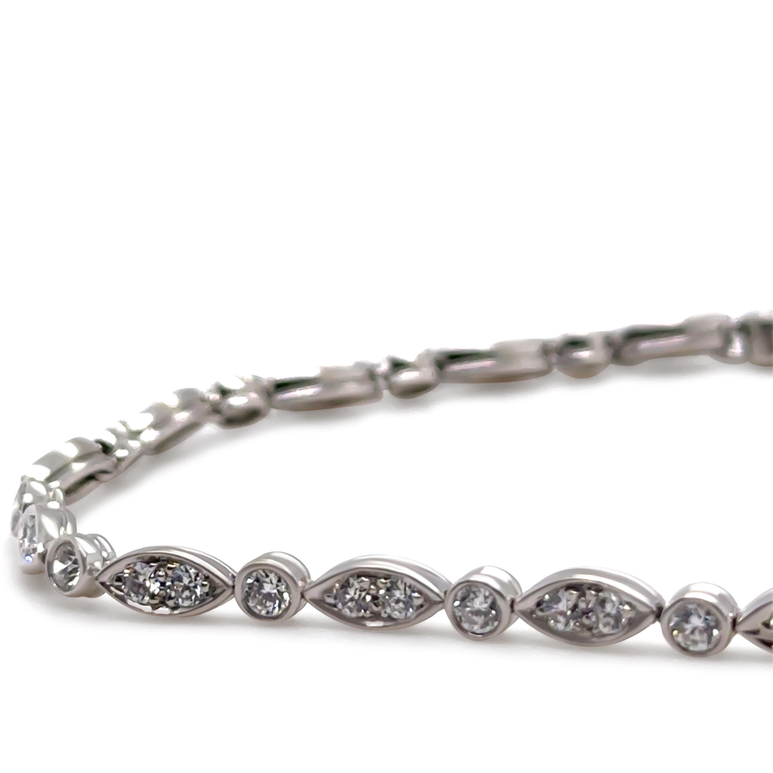 Women's Tiffany & Co. Platinum Jazz Diamond Tennis Bracelet 1.60ct 11.21g