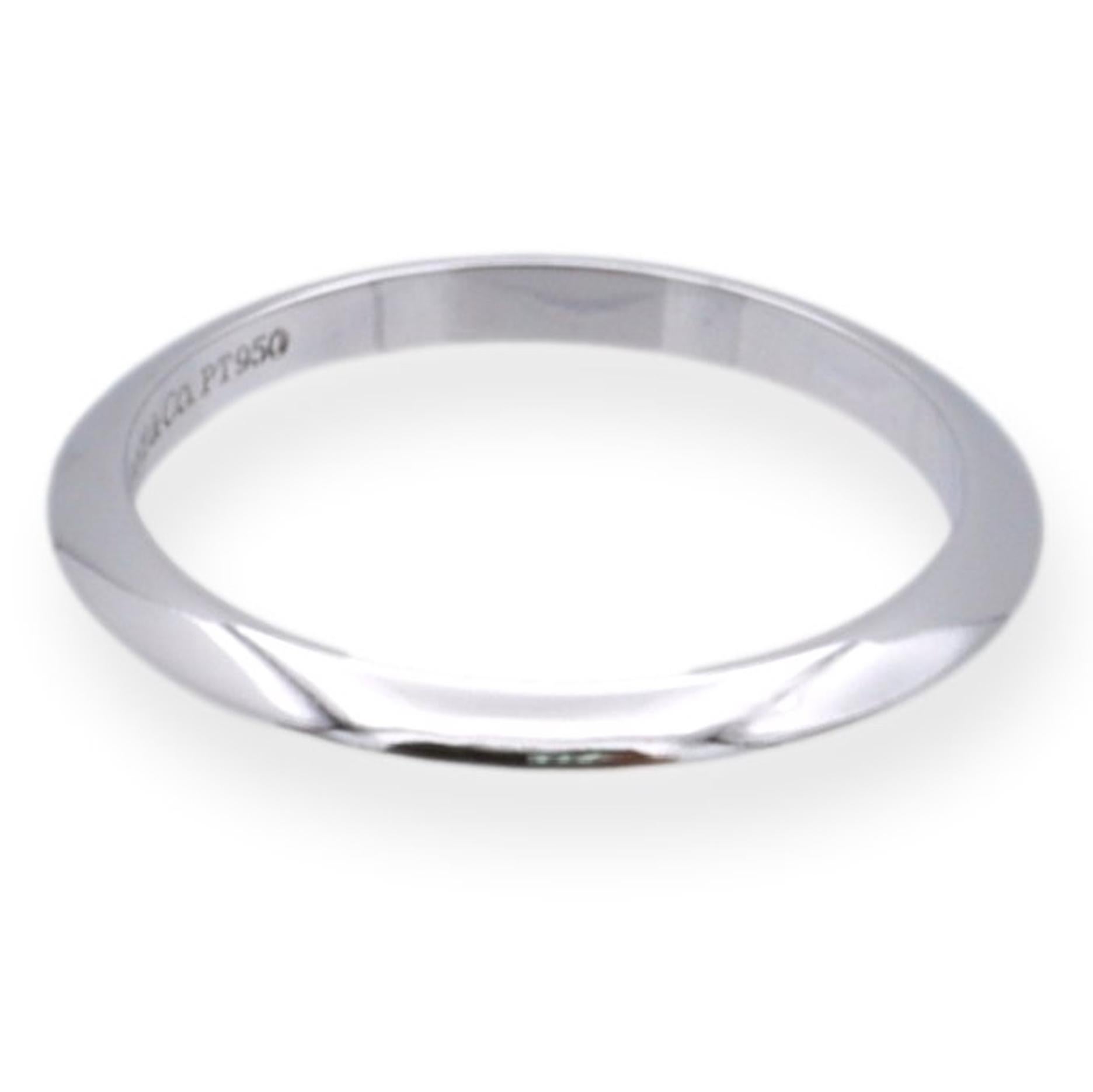 Contemporary Tiffany & Co. Platinum Knife-Edge Wedding Band Ring