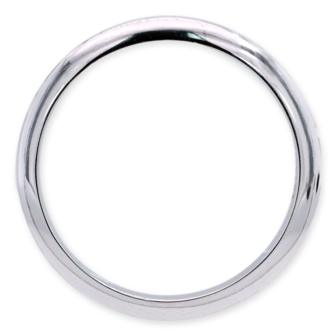 Contemporary Tiffany & Co. Platinum Knife-Edge Wedding Band Ring, 2mm Size 7