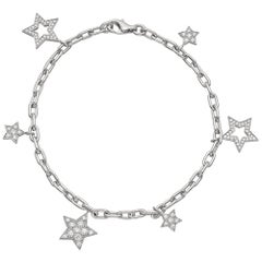 Tiffany & Co. Platinum Ladies Star Collection Diamond Bracelet with Receipt