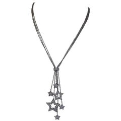 Tiffany & Co. Platinum Ladies Star Collection Diamond Necklace
