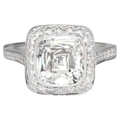 Tiffany & Co. Bague en platine Legacy 1,44 carat diamant taille idéale coussin